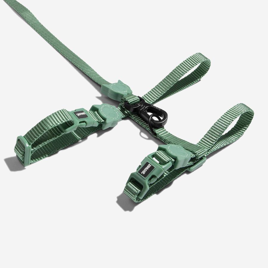 Army Green Kedi Göğüs ve Gezdirme Seti - Zee.Cat