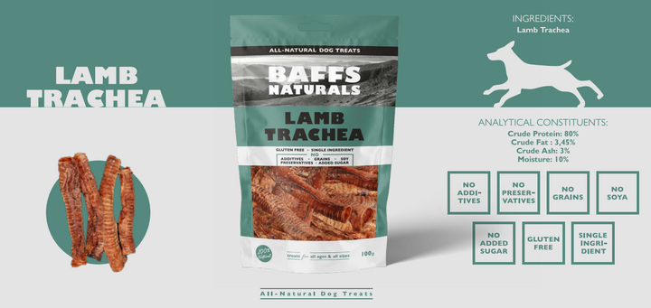 Baffs Naturals Lamb Trachea - Kuzu Gırtlak