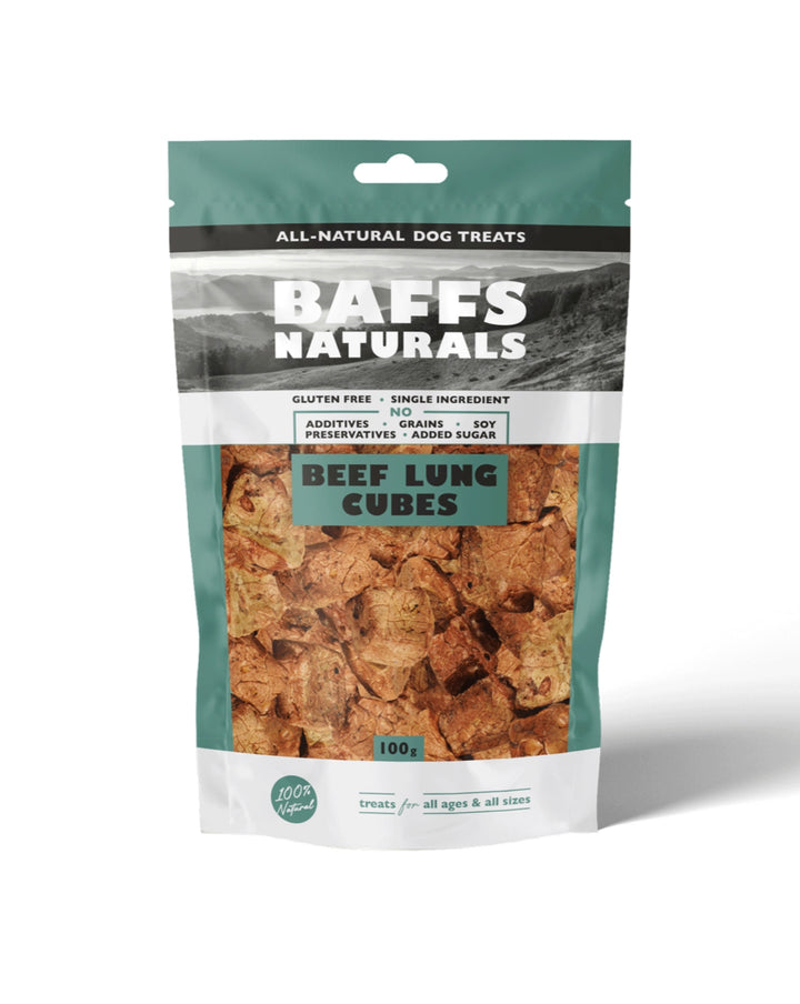 Baffs Naturals Beef Lung Cubes - Dana Küp Ciğer